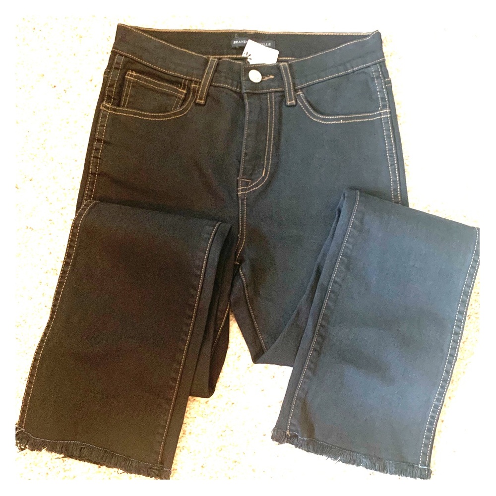 NWT Brandy Melville Raw Edge Denim (XS)